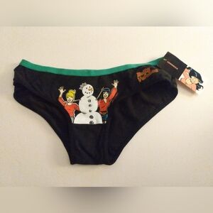 Betty&Veronica Snowman Intimates Size M Black Underwear New With Tags Vintage z
